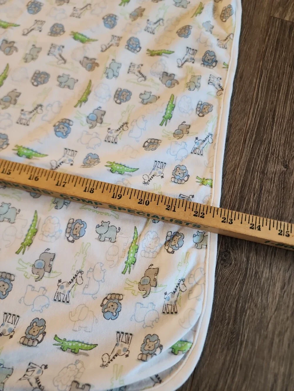 Little Me Baby Blanket Jungle Safari 100% Cotton White